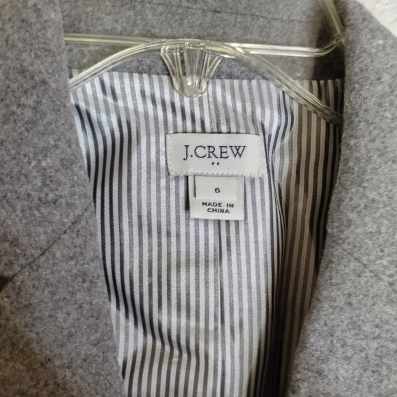 J. Crew schoolboy wool grey 2 button blazer women's Sz 6 - Picture 5 of 6